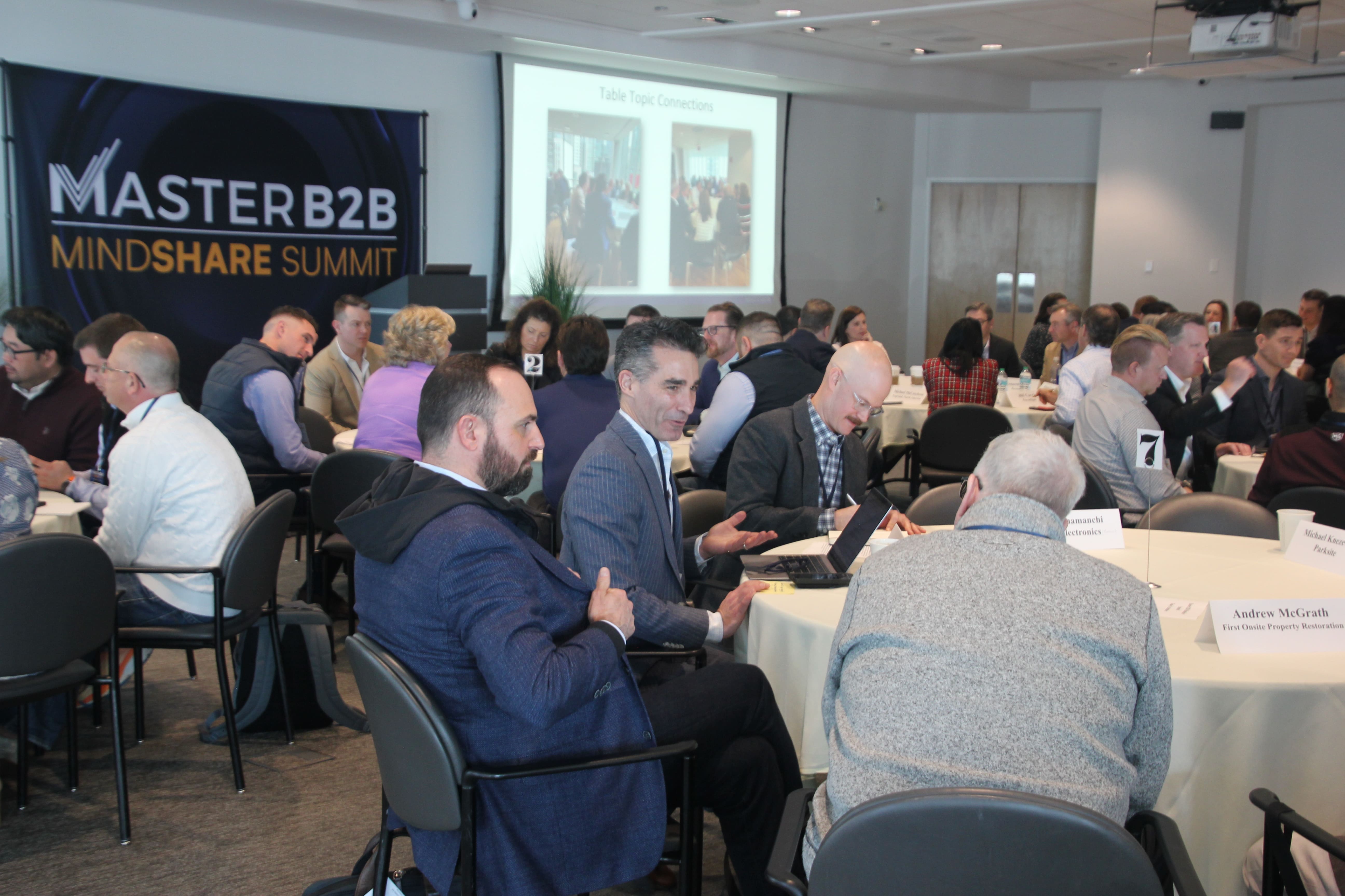 Peer-led conversations at round tables